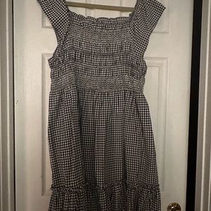 Gingham smocked dress